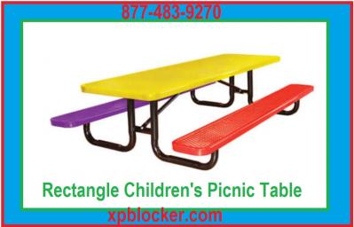 Children's Rectangle Expandable Metal Table